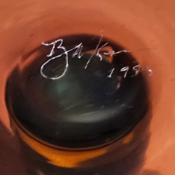 Rare Art Glass Goblet Signed by Regina Kaufmann for Glashagen Hütte  1995 - Picture 9 of 11